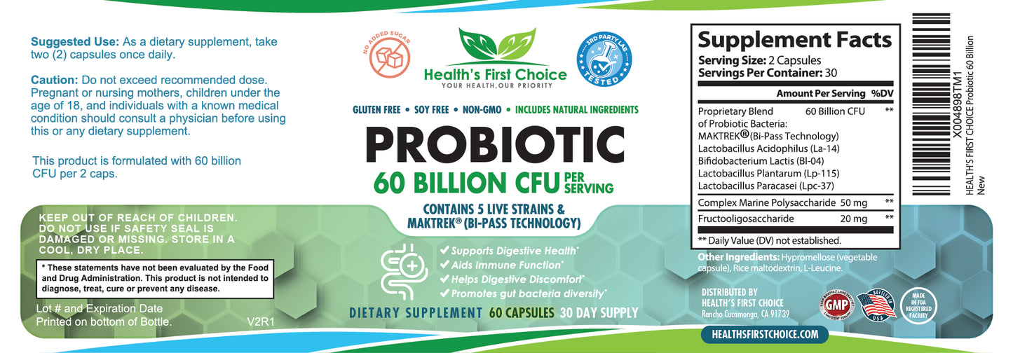 PROBIOTIC 60BILLION | GUT HEALTH